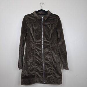 Anthropologie Pilcro Long-Sleeve Corduroy Slim Mini Dress size 14